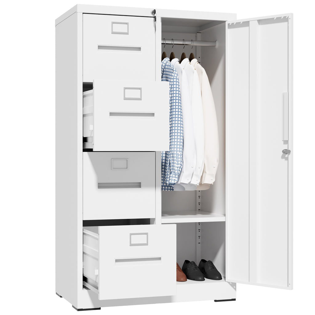 Metal Storage Vertical Filing Cabinet with Lock