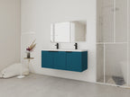 48" Wall Mounted Bathroom Vanity with Resin Double Sink
