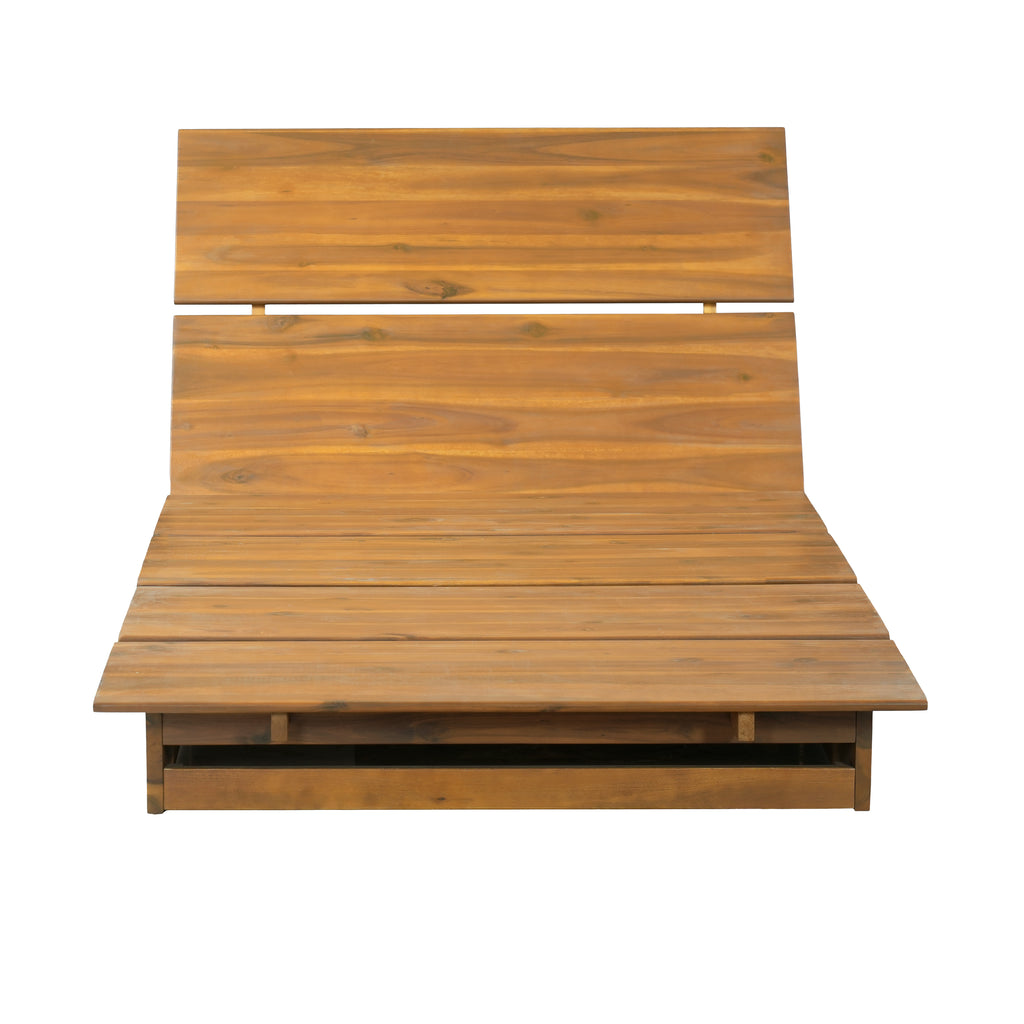 Acacia Wood Outdoor Chaise Lounge