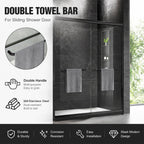 60'' W x 74'' H Sliding Frameless Shower Door with 6mm Tempered Glass