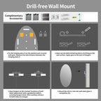 63" x 24" Modern Oval Full Length Wall Mirror