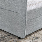 Tufted Daybed with Trundle and Two Drawers - Queen Size