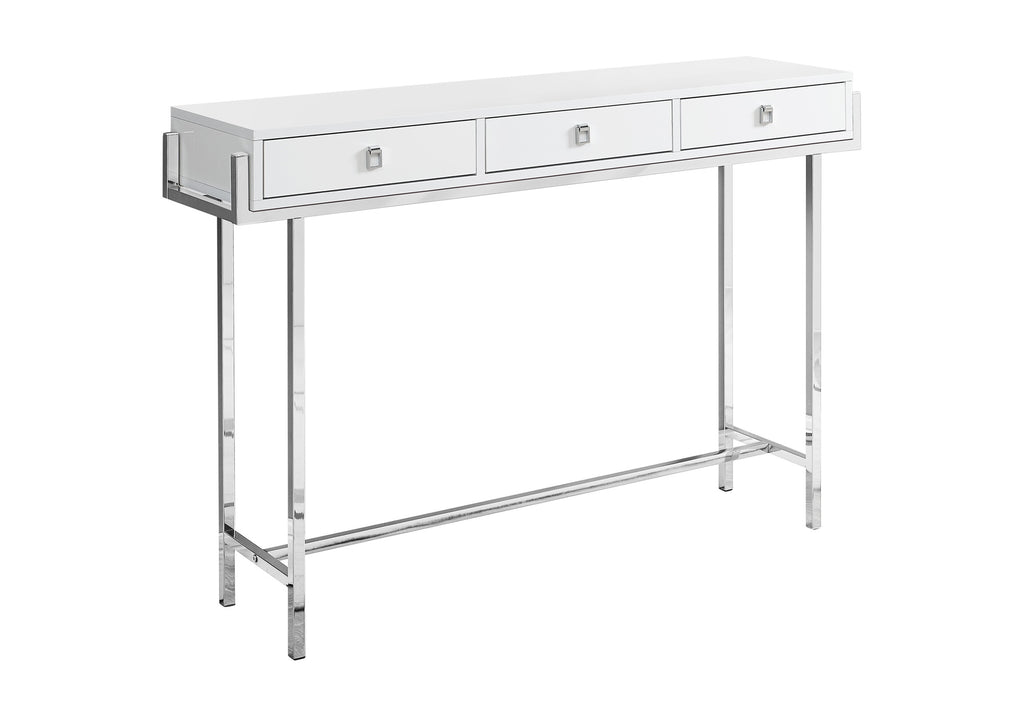 Accent Table in Glossy White Finish