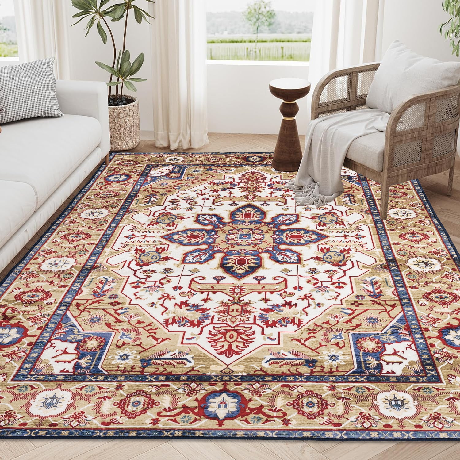 Vintage Bohemia Large Persian Non-slip Washable Rug