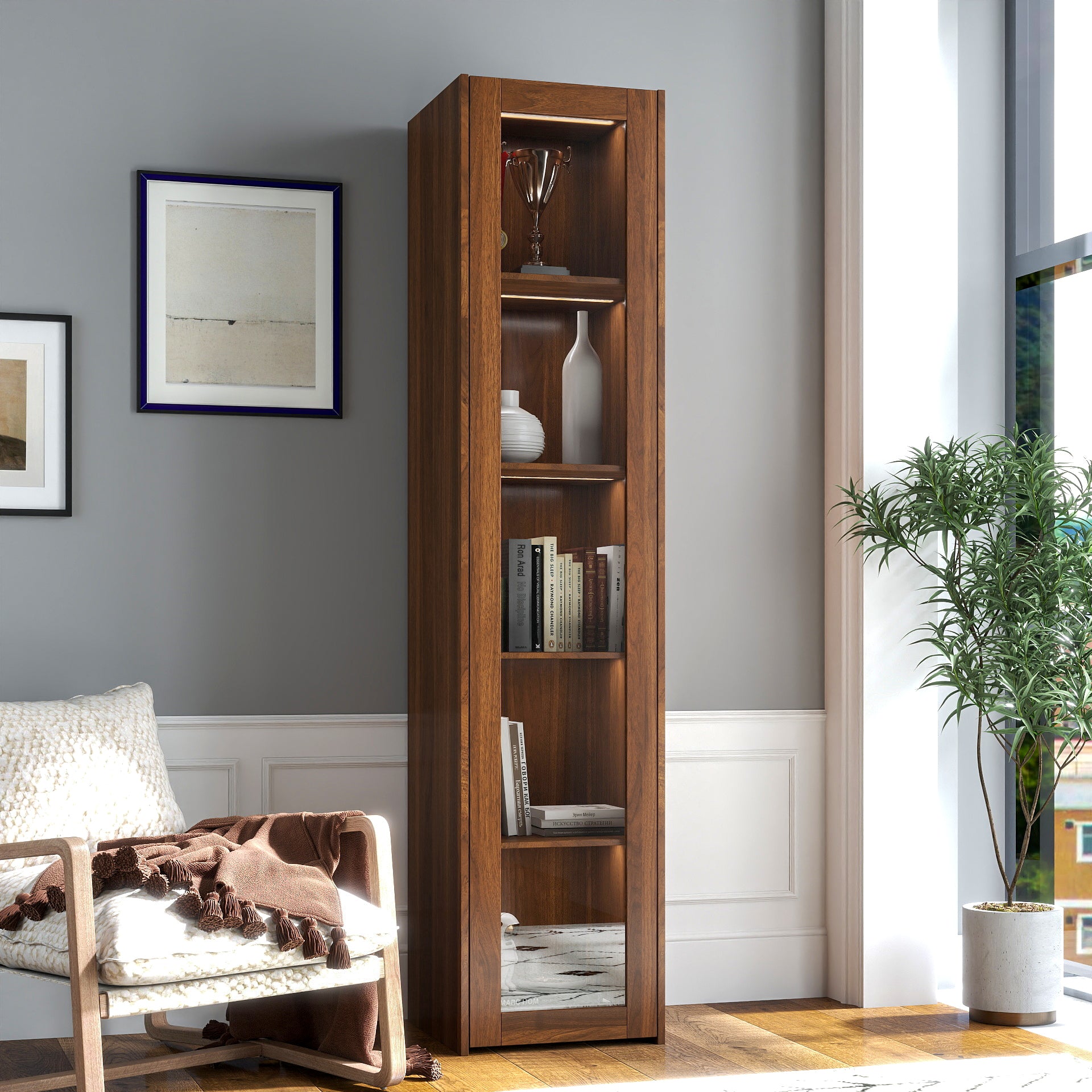 Display Cabinet with Transparent Acrylic Plate Doors