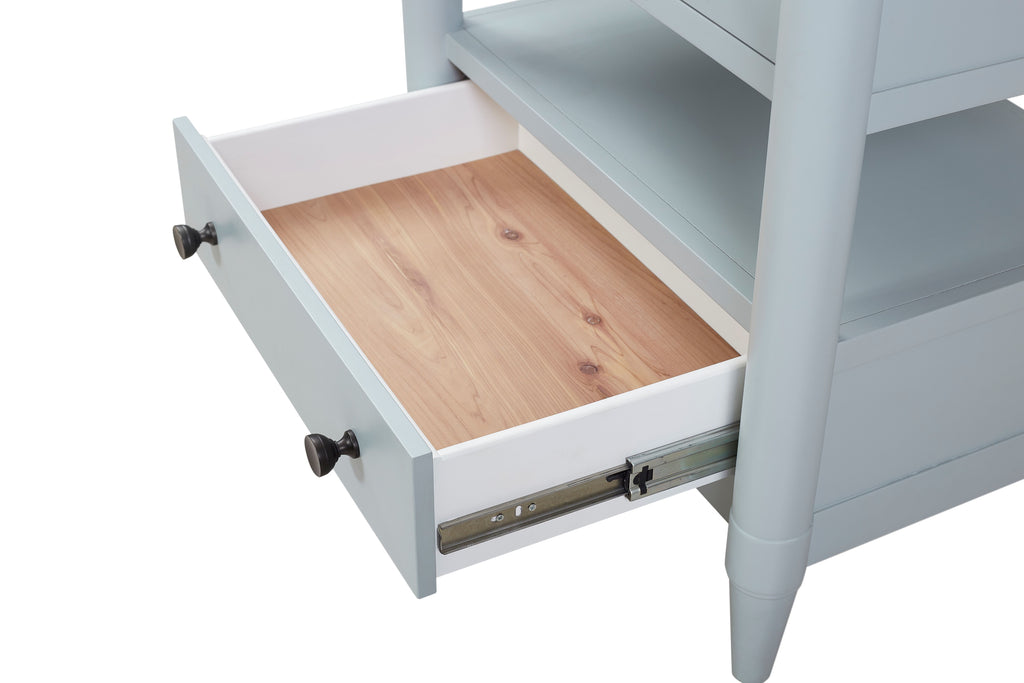 Open Nightstand with Ocean Finish