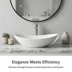 White Oval Ceramic Vessel Sink