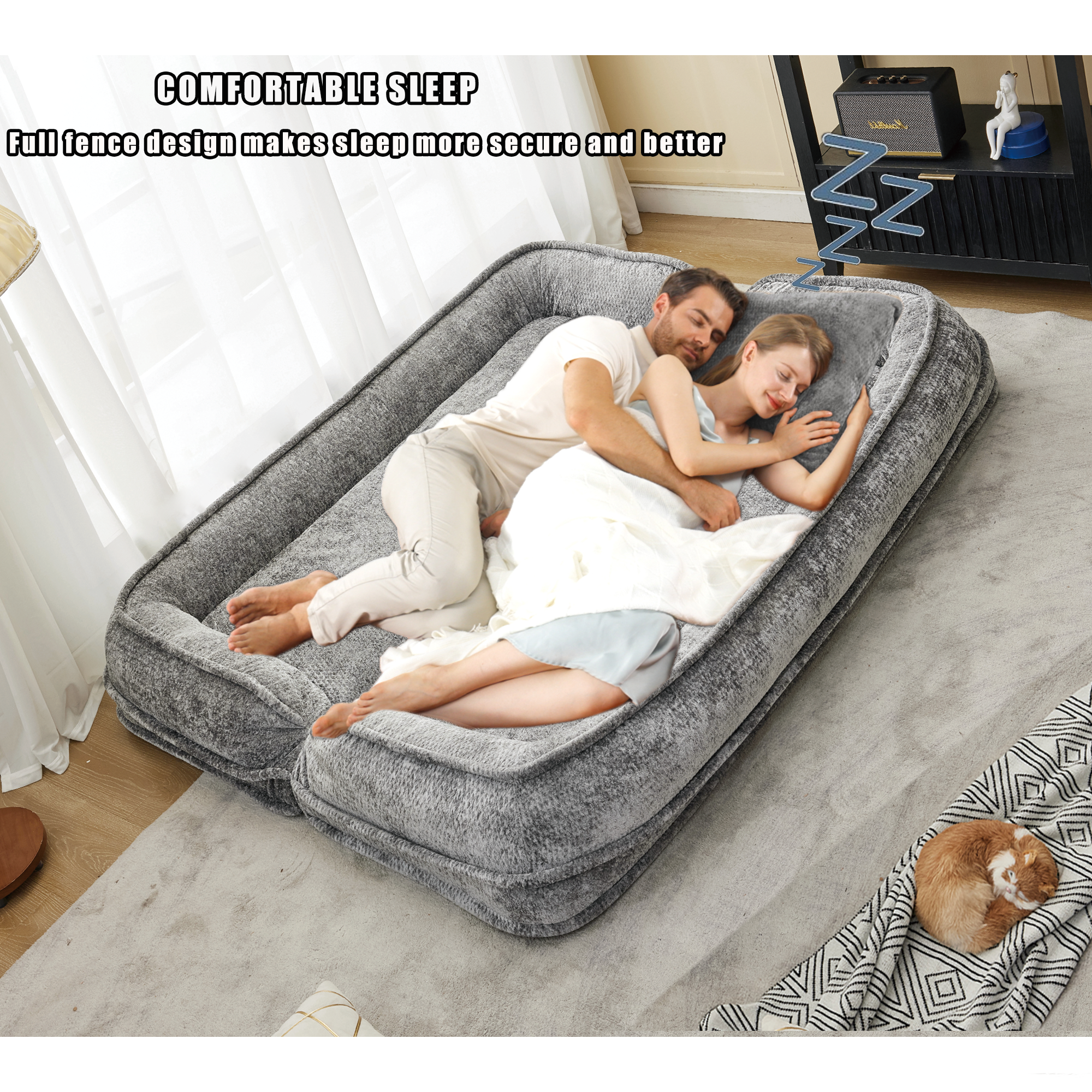 Double Human Dog Bed Lazy Sofa