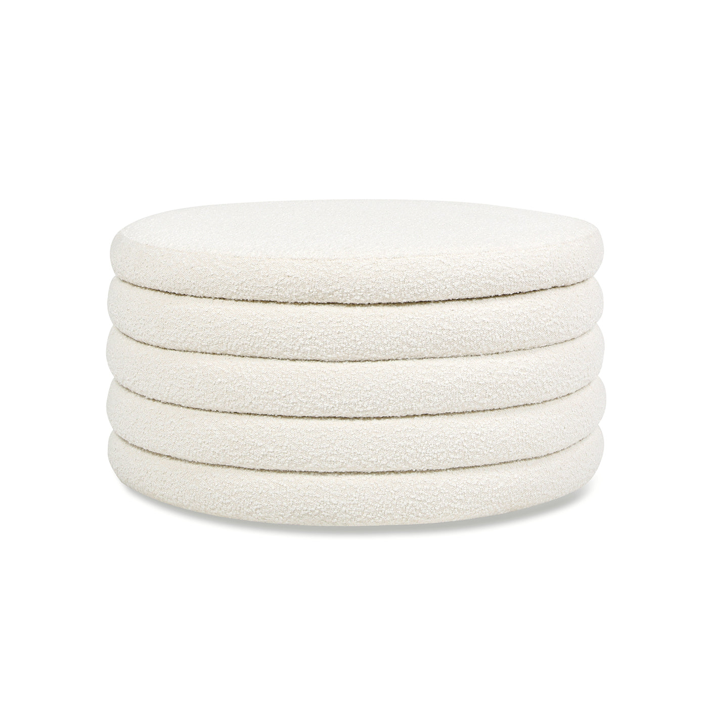 Fuji 36" Round Upholstered Storage Cocktail Ottoman
