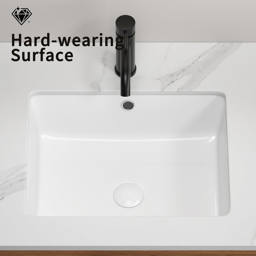 Rectangular Undermount Bathroom Sink
