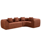 110" Modern Curved L-Shaped Modular Sectional Sofa