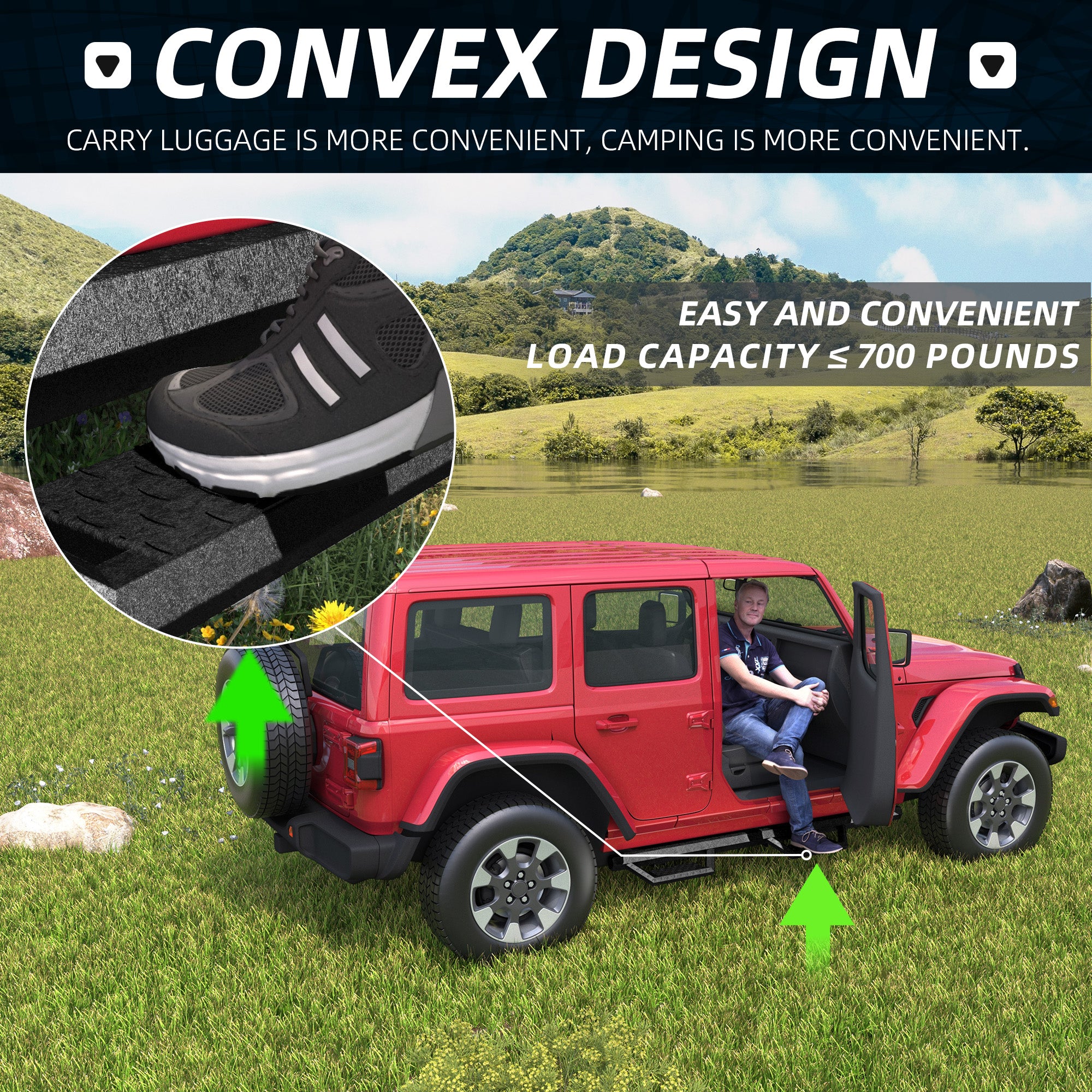 Running Boards Side Steps For 2018-2026 Jeep Wrangler JL