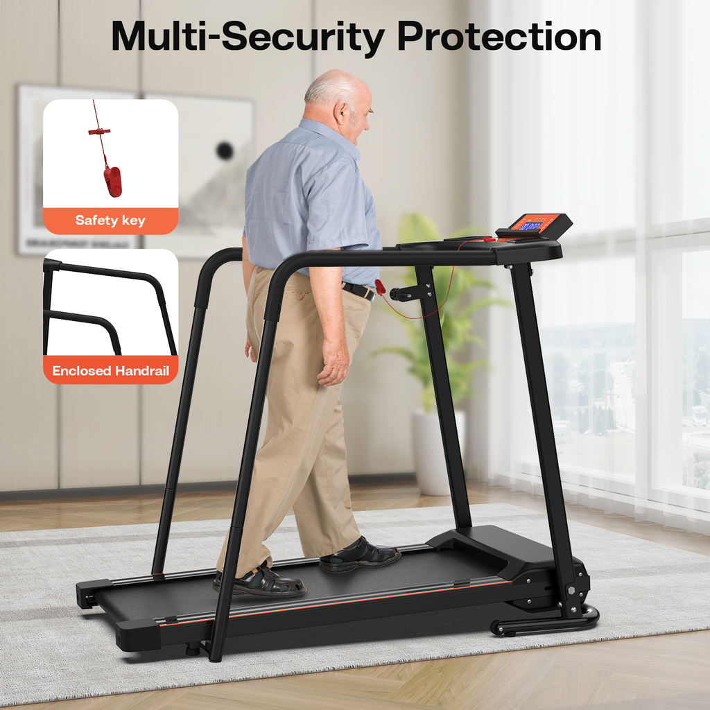 Walking Treadmills for Home with Extended Handrails