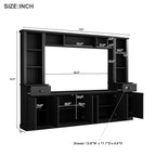 Minimalist Entertainment Wall Unit Set with Bridge