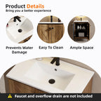 30-Inch Golden Bathroom Vanity