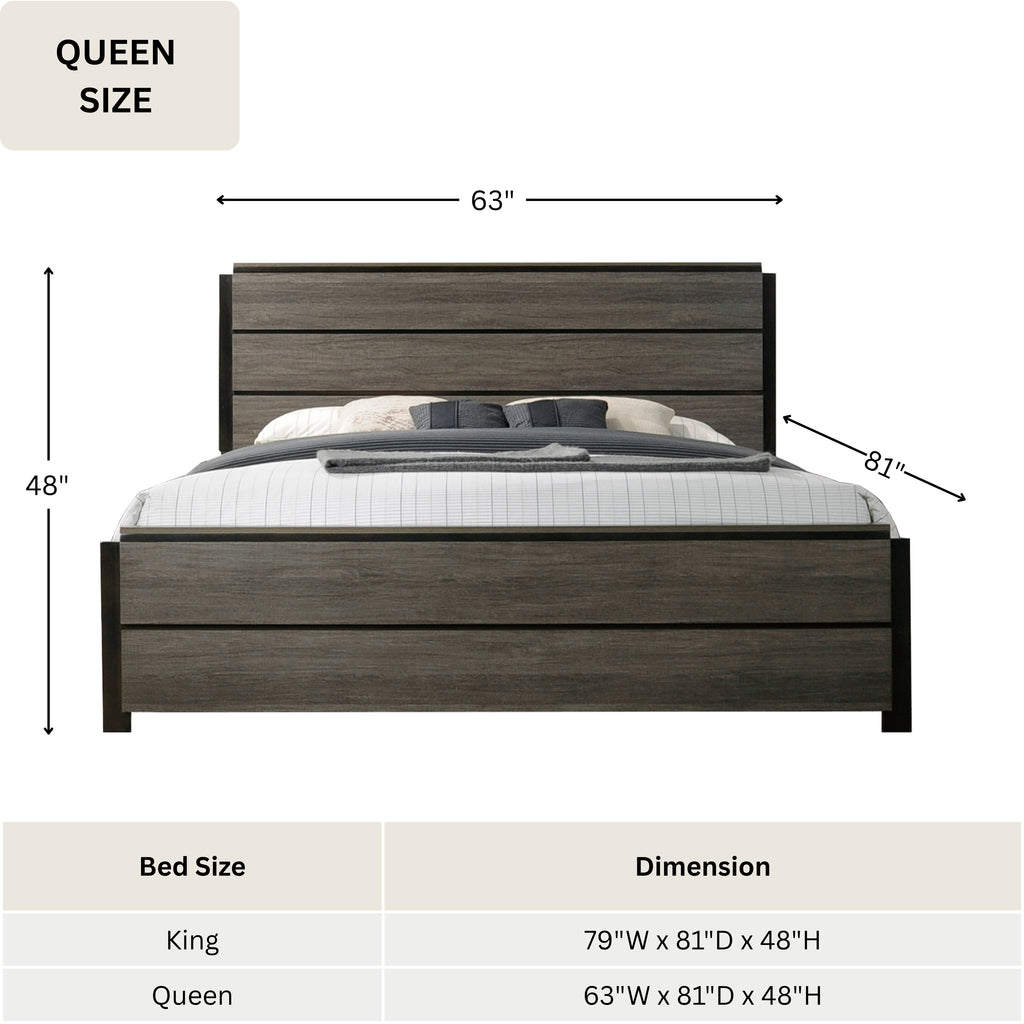 Ioana Contemporary Wood Panel Bed