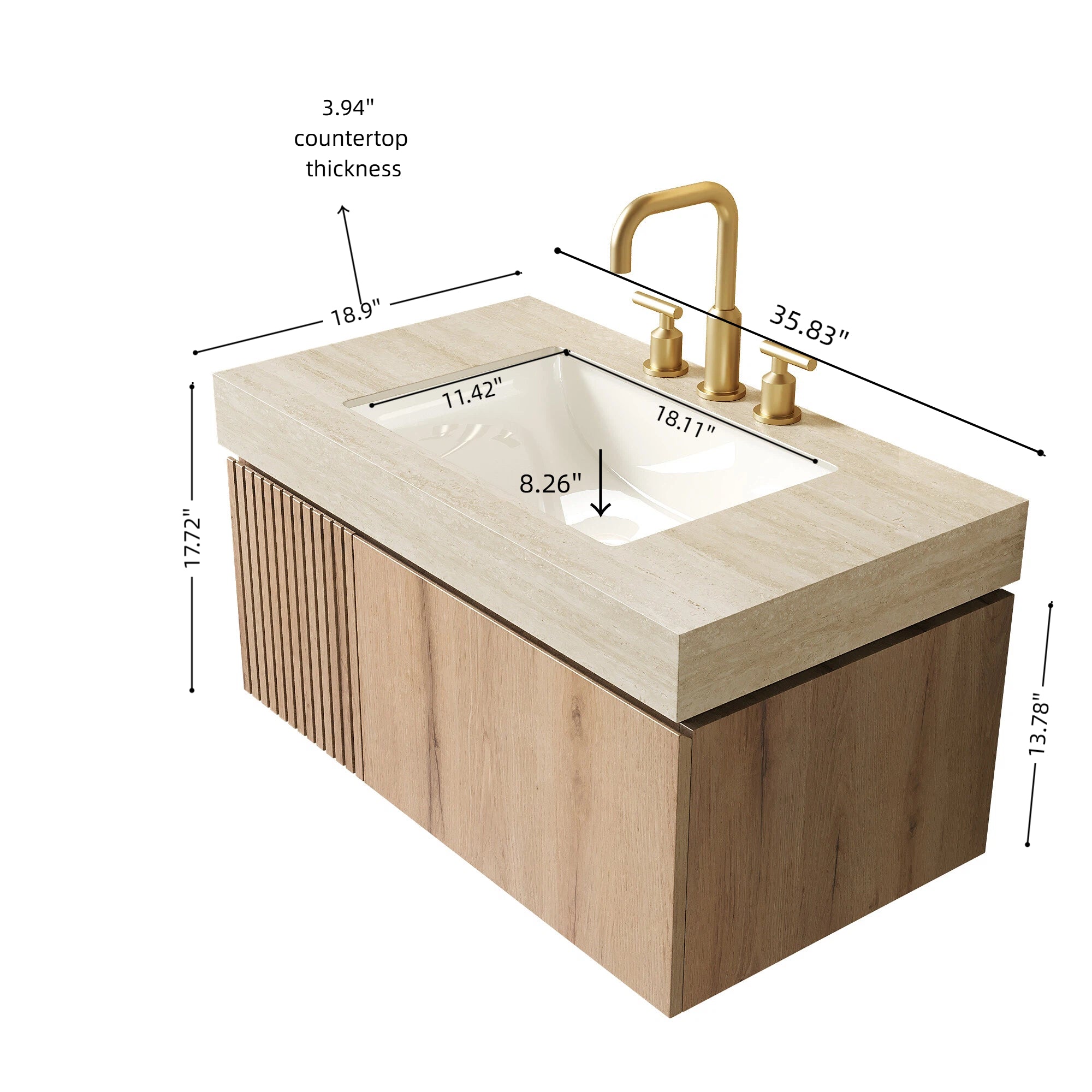 MURI 36" Bathroom Vanity & Sink