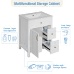 24-Inch Bathroom Vanity with Ceramic Sink