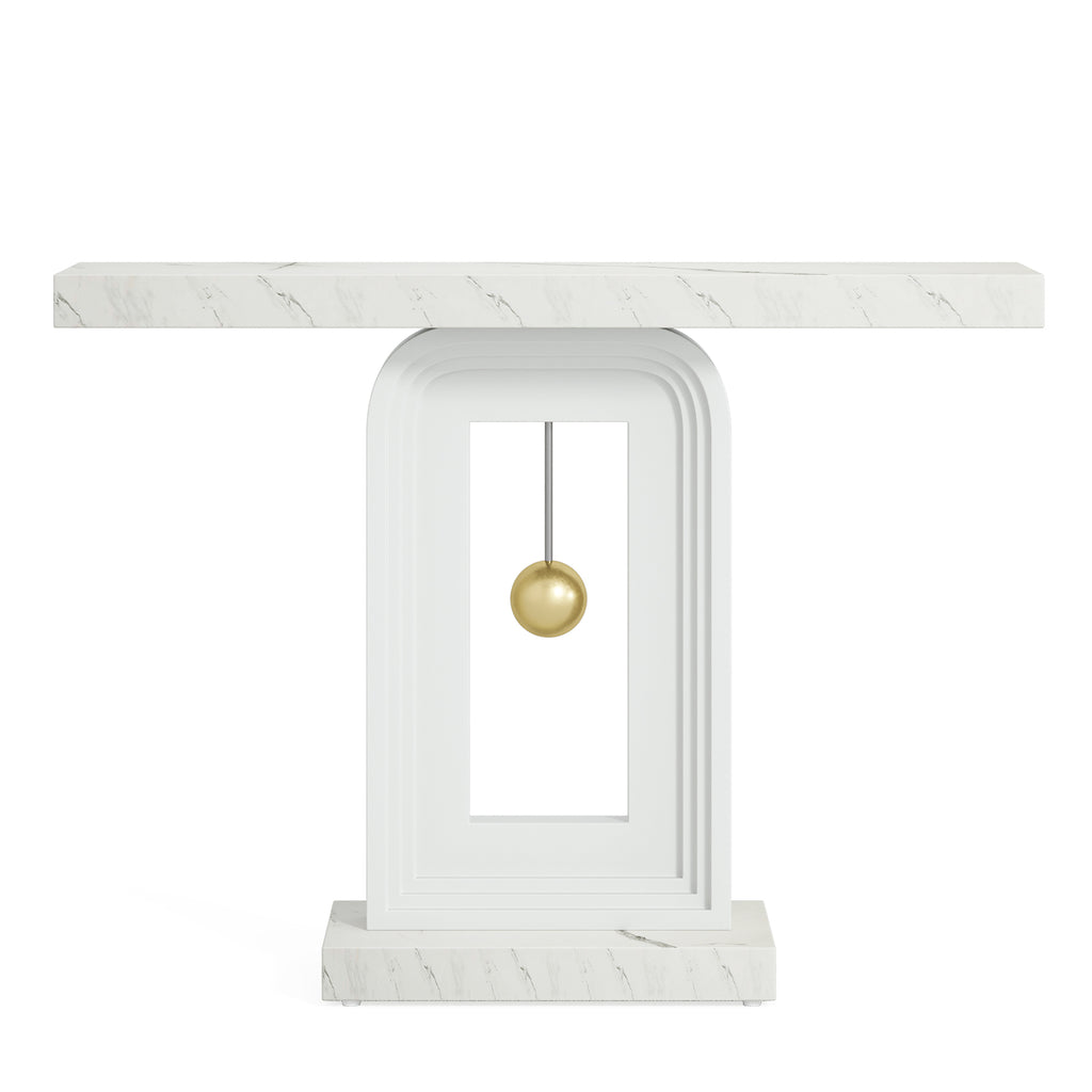Modern Console Table with Geometric Base