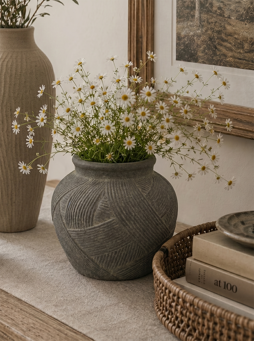 D10.2x8.9" Vase for Home Decor, Flower Vase Table Centerpieces
