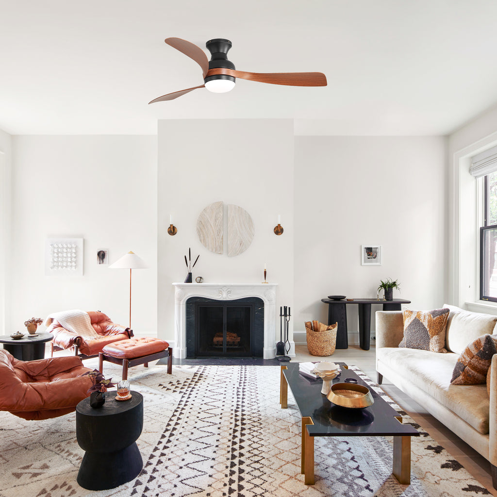 52" Ceiling Fan with Lights, Quiet DC Motor Reversible