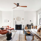 52" Ceiling Fan with Lights, Quiet DC Motor Reversible