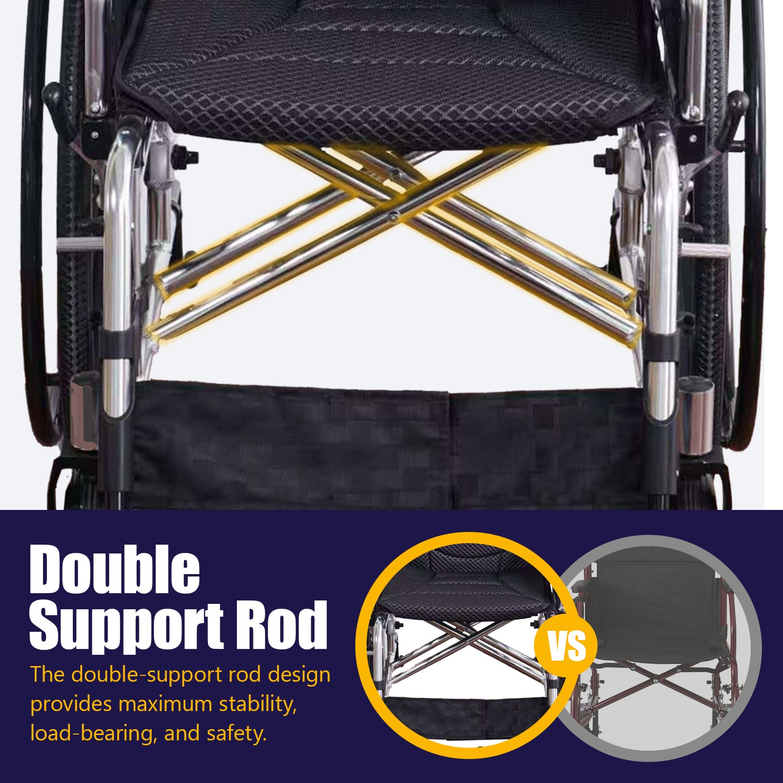 Aluminum Alloy Transport Wheelchair