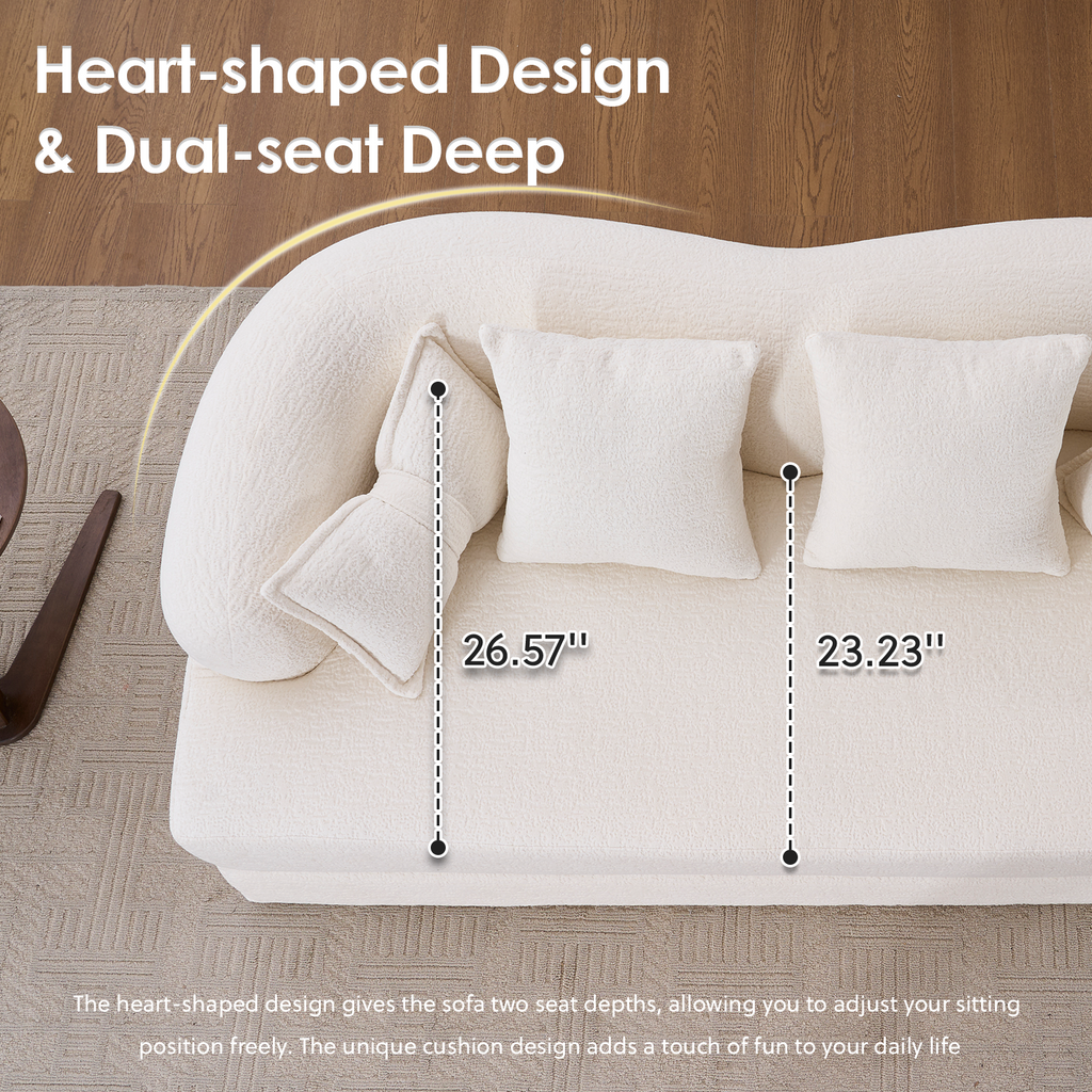 2-in-1 Foldable Sofa Bed with Pillows