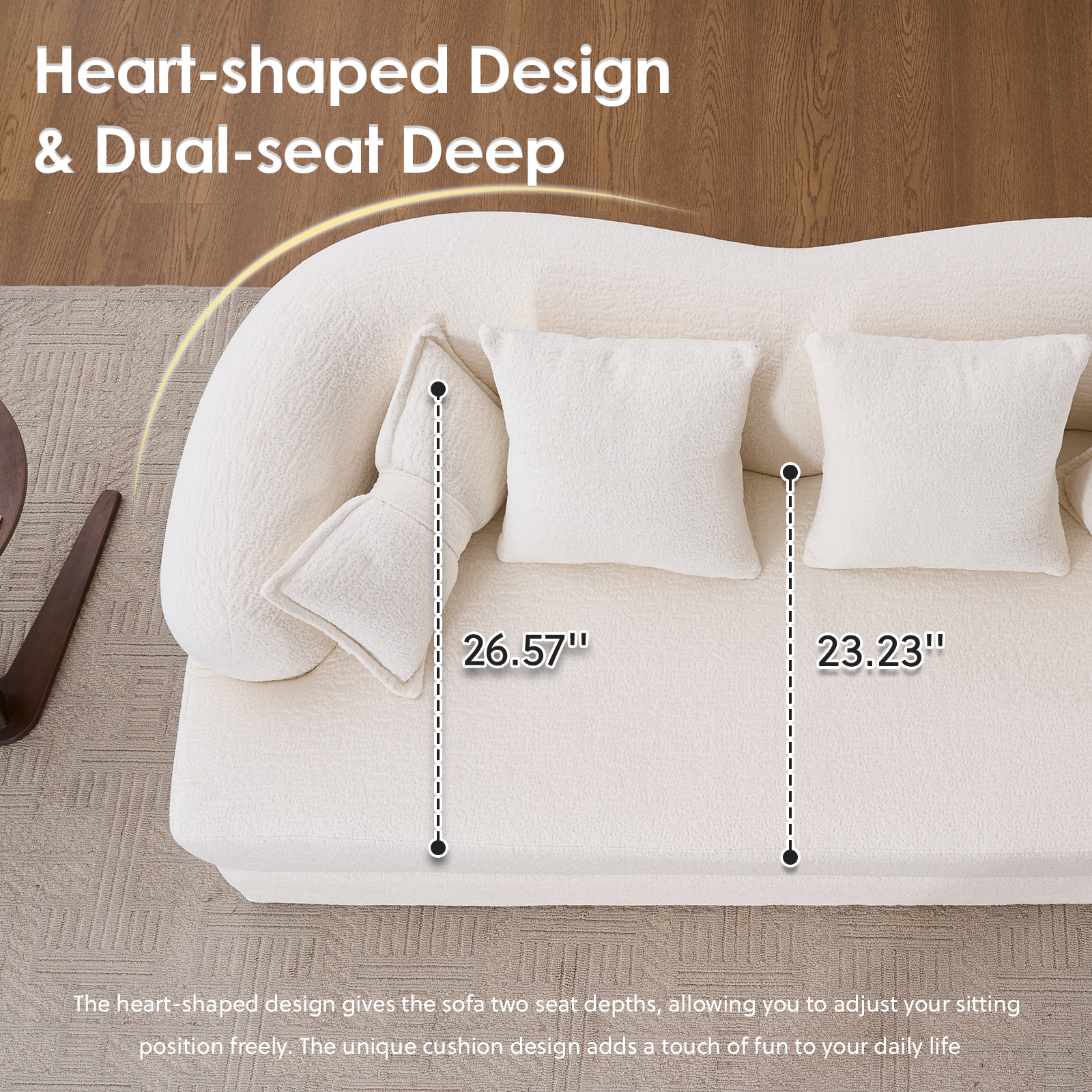 2-in-1 Foldable Sofa Bed with Pillows