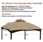 Replacement Canopy Top for Lowe's Allen Roth Heavy Duty Gazebo