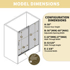 Mod Semi-Frameless Sliding Bathtub Door