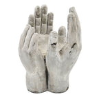 Set of 2 Accepting Hands Accent Cement Hand Decor