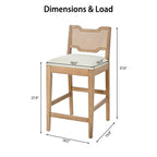 28" Farmhouse Barstools Set of 2
