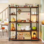 Large 55" Baker's Rack with Hutch