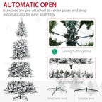 HOMCOM 9 Foot Pine Snow Flocked Artificial Christmas Tree