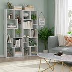 Asymmetrical Display Shelf & Bookcase, 5-Tier