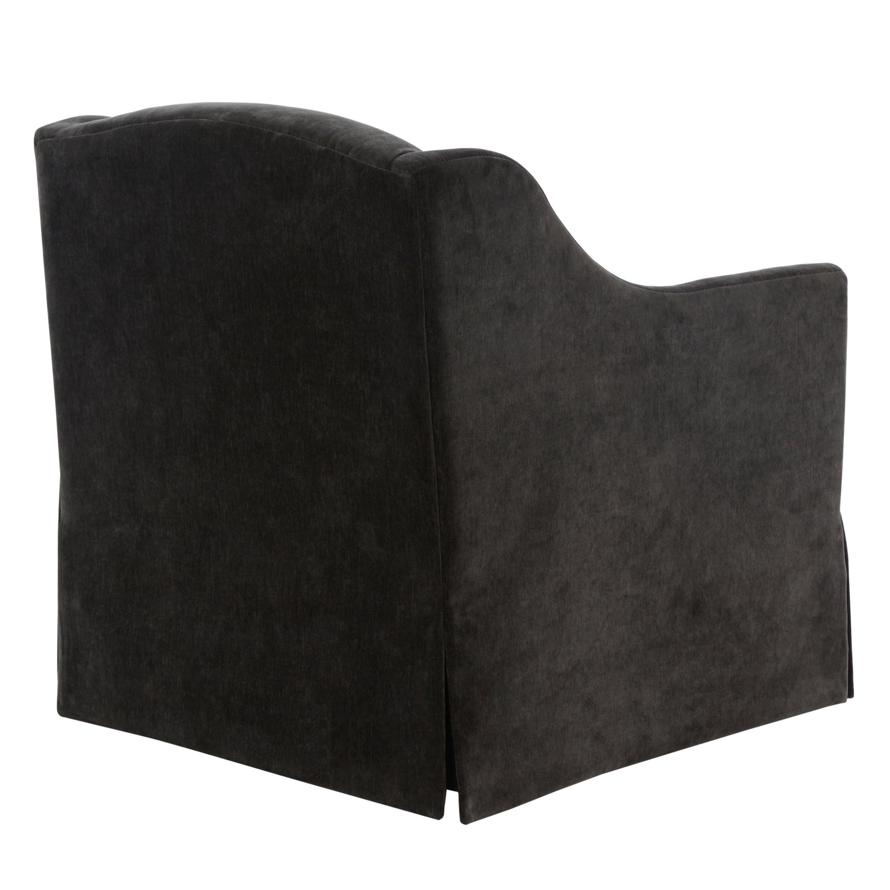 Luisa Skirted Swivel Accent Chair - Mink