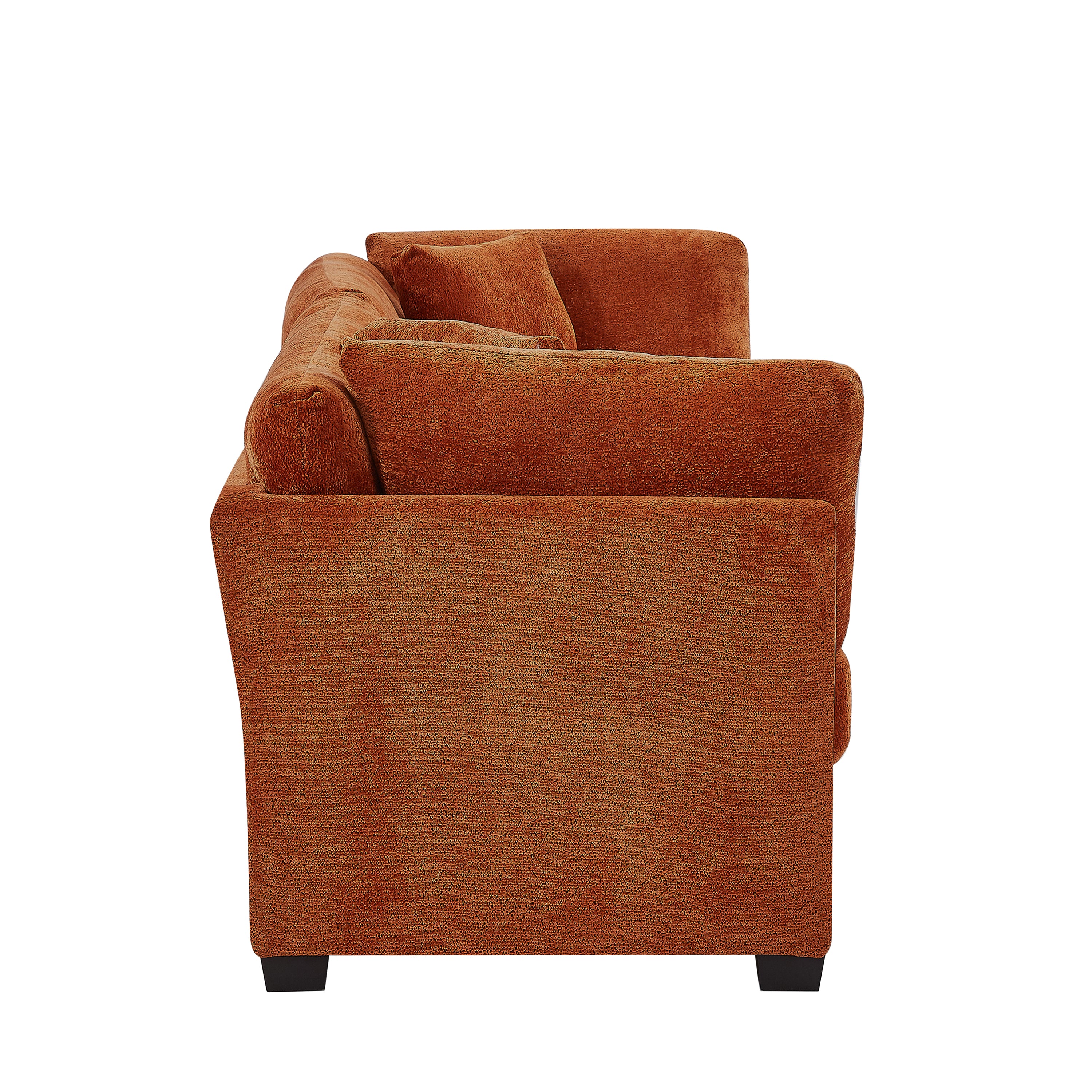 83.50" Modern Flared Arms Sofa (Caramel)
