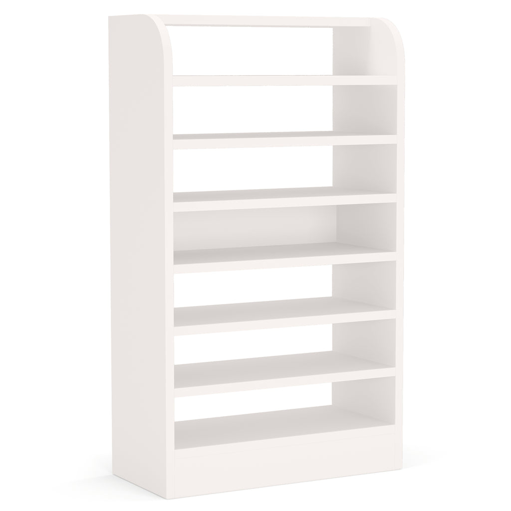 25.59" White 8-Tier Shoe Rack