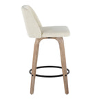 26" Contemporary Fixed-Height Counter Stool with Swivel