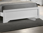 White Faux Leather Tufted HB 3pc Bedroom Set
