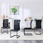 Set of 2 Retro Alligator Skin Upholstered Dining Chairs