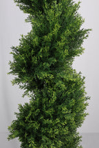 6FT Two-Tone Spiral-Shaped Potted Cedar Tree - 2pcs Set