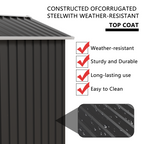 5.4x4.27 FT Outdoor Storage Shed with Hinge Door