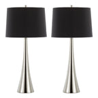 Diana 29" Contemporary Metal Table Lamp in Polished Nickel