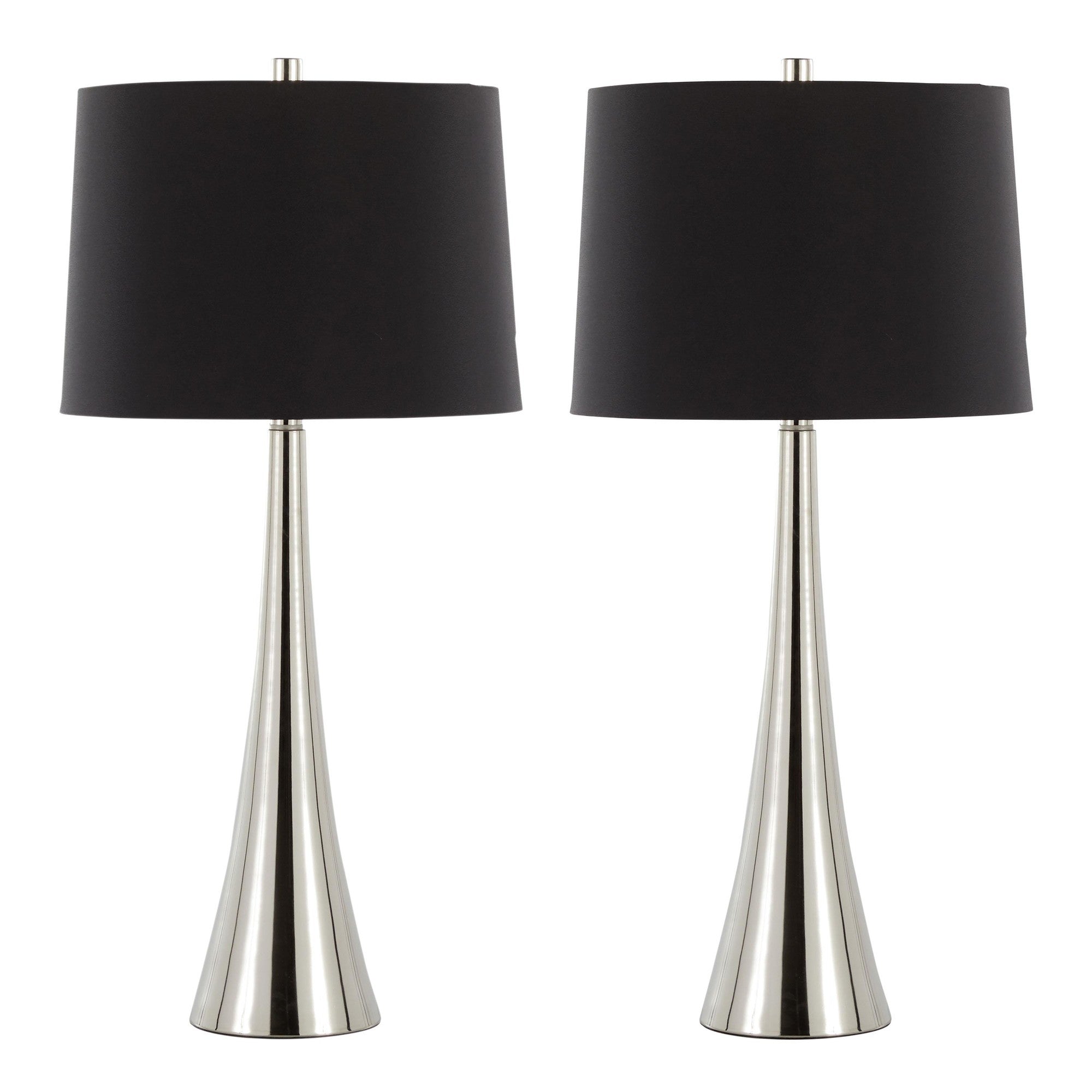 Diana 29" Contemporary Metal Table Lamp in Polished Nickel