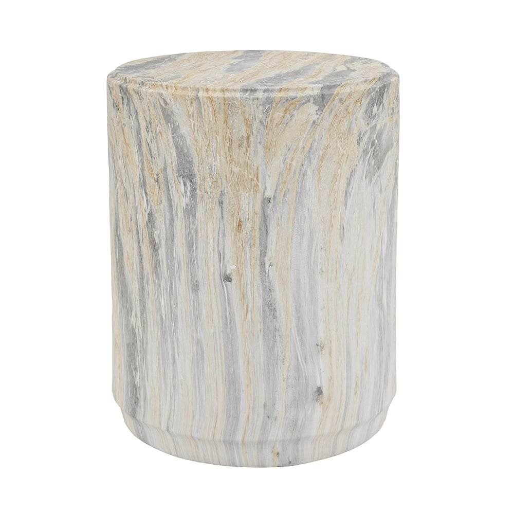 18.5-Inch Modern Marble-Look Stool