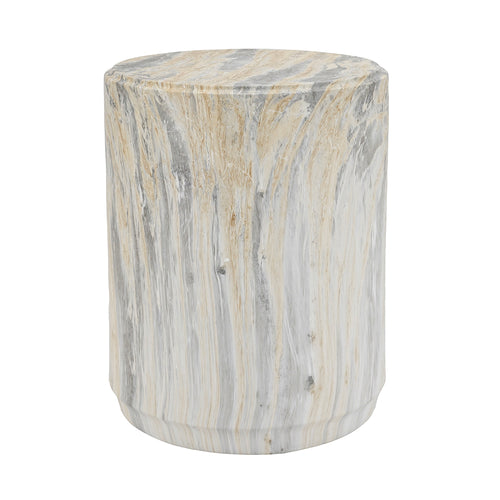 18.5-Inch Modern Marble-Look Stool