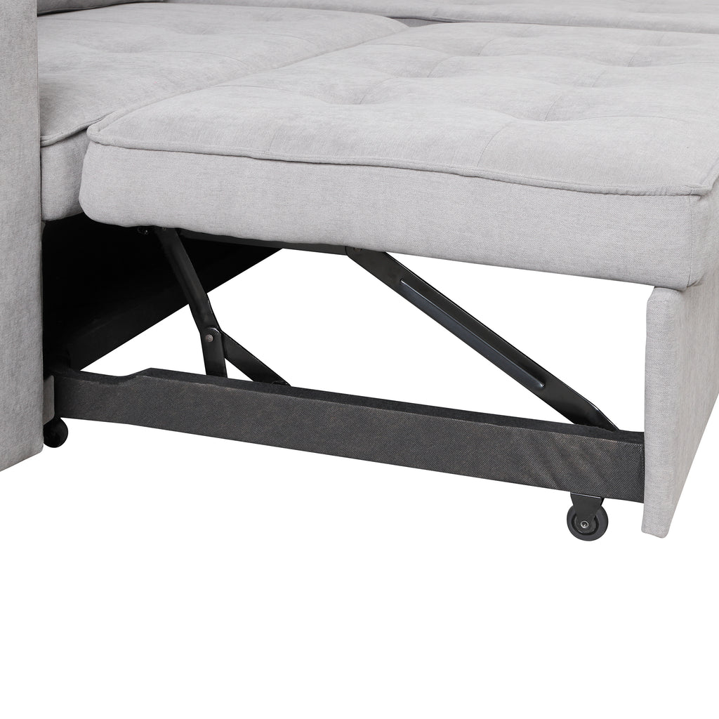 104.5" Pull Out Sleeper Sofa Reversible L-Shape Sectional Couch