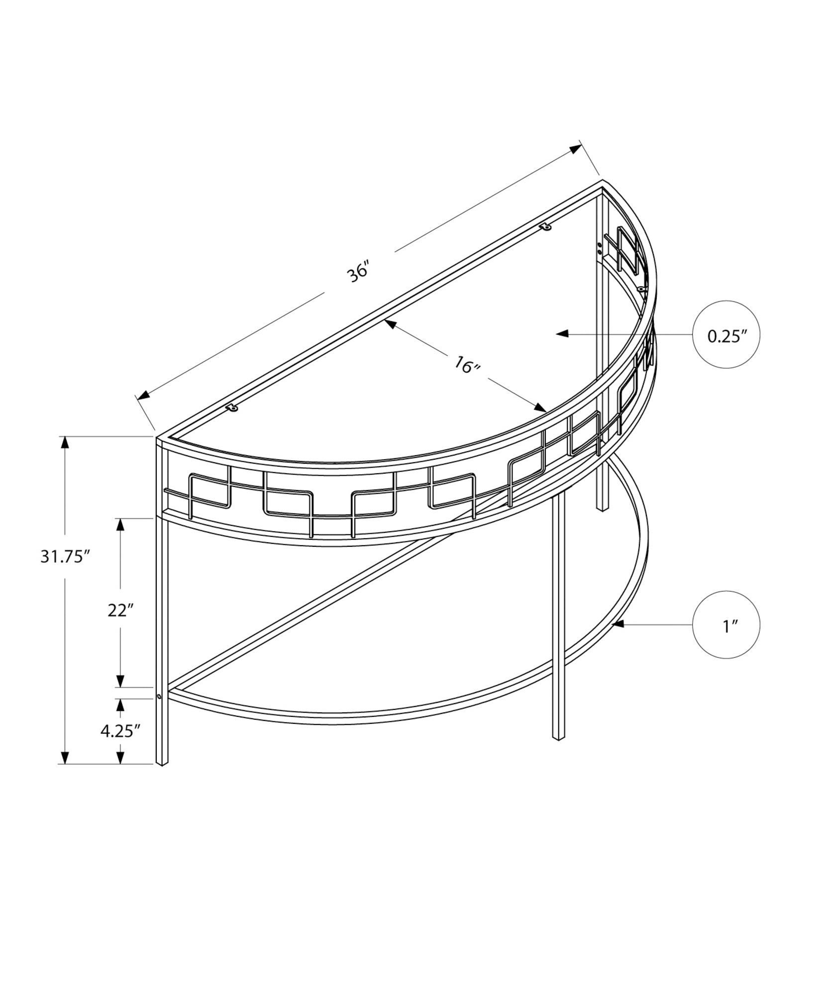 Clear Tempered Glass Accent Table